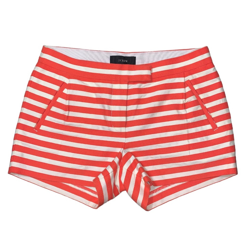 J.Crew, Orange & White Striped, Summer Shorts, Size 2, Women’s